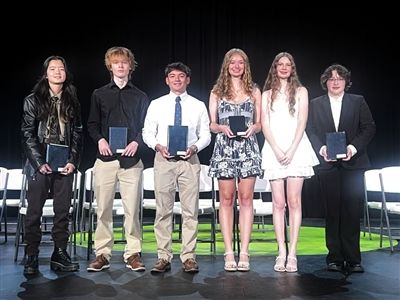Departmental Awards: Fine Arts – Zoe Mount, Math – Jacob Tracy, History–Peter Sundborg, World Language – Christina Acker, English – Caitlyn Blocklinger, Science – Paige Greytak